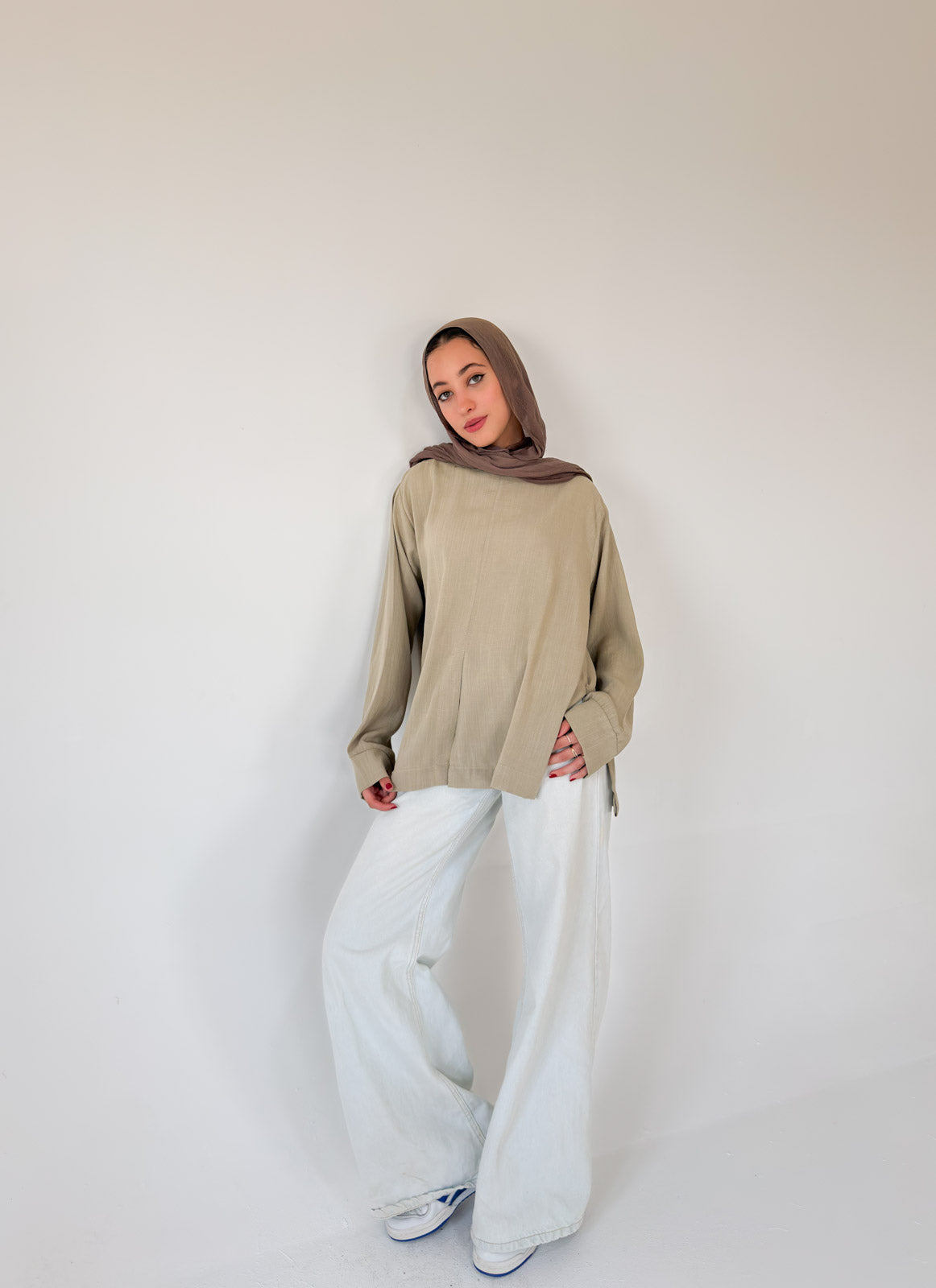 Olive Bloom Top